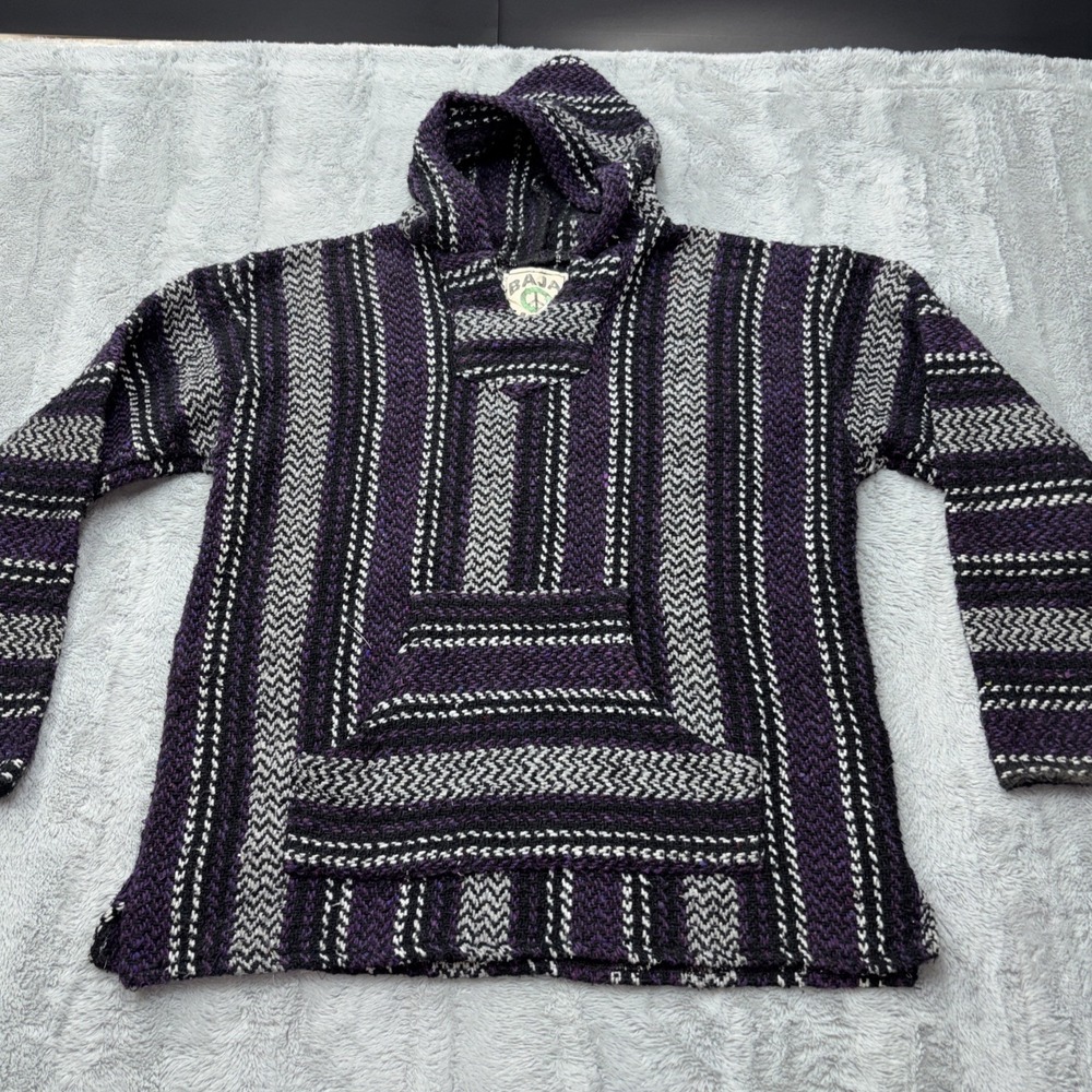 Baja Joe Hoodie Pullover Sweatshirt Poncho Unisex‎ Front Pocket Size Medium